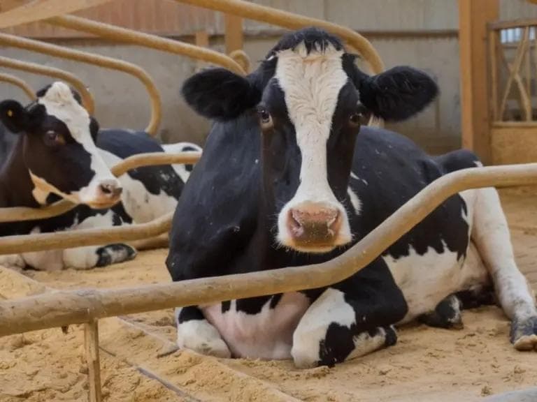 Dairy barn bedding for cattle